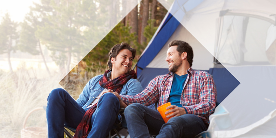 Couple camping