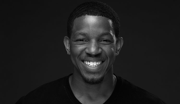 Young man smiling